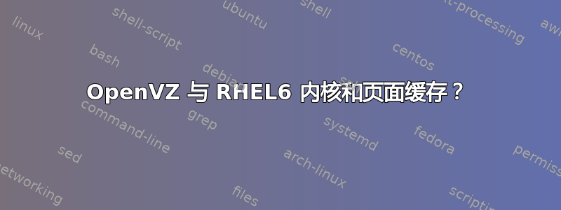 OpenVZ 与 RHEL6 内核和页面缓存？