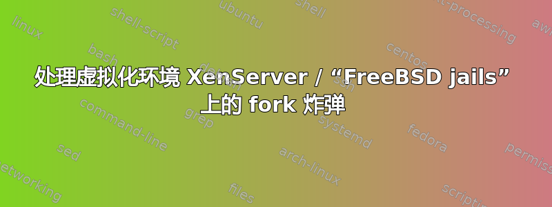 处理虚拟化环境 XenServer / “FreeBSD jails” 上的 fork 炸弹