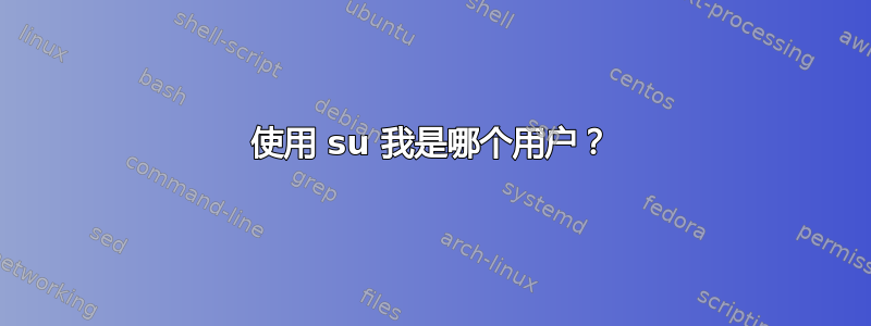 使用 su 我是哪个用户？