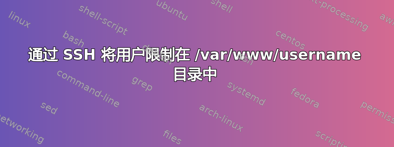 通过 SSH 将用户限制在 /var/www/username 目录中