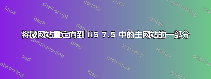 301 将微网站重定向到 IIS 7.5 中的主网站的一部分