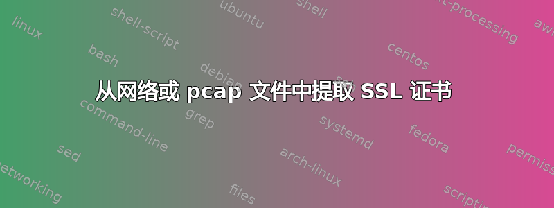 从网络或 pcap 文件中提取 SSL 证书