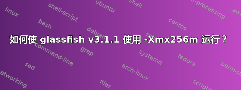 如何使 glassfish v3.1.1 使用 -Xmx256m 运行？