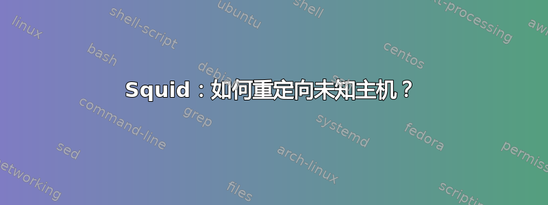 Squid：如何重定向未知主机？