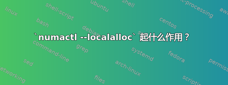 `numactl --localalloc` 起什么作用？