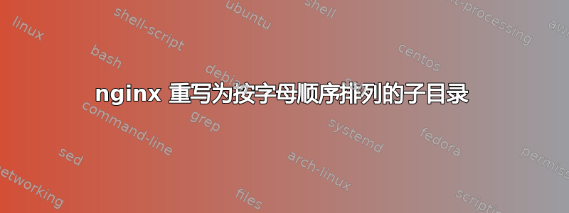 nginx 重写为按字母顺序排列的子目录