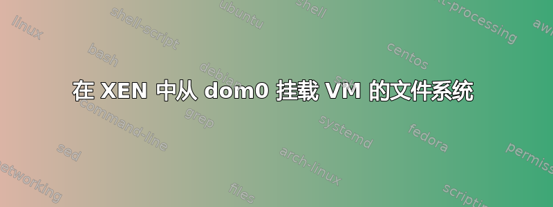 在 XEN 中从 dom0 挂载 VM 的文件系统