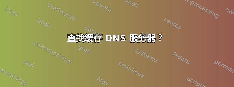 查找缓存 DNS 服务器？