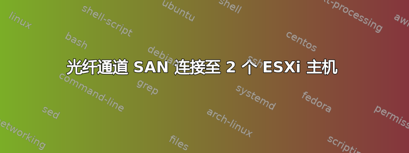 光纤通道 SAN 连接至 2 个 ESXi 主机