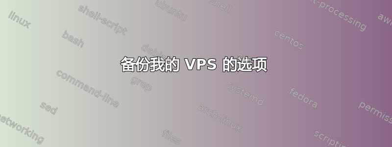 备份我的 VPS 的选项