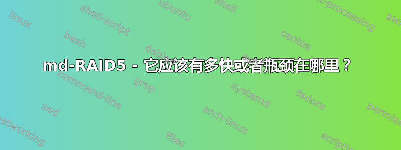 md-RAID5 - 它应该有多快或者瓶颈在哪里？