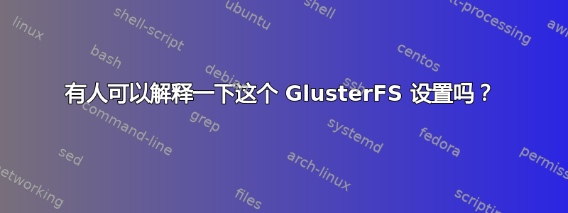 有人可以解释一下这个 GlusterFS 设置吗？