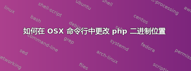 如何在 OSX 命令行中更改 php 二进制位置