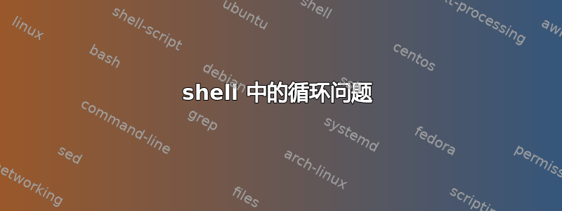 shell 中的循环问题