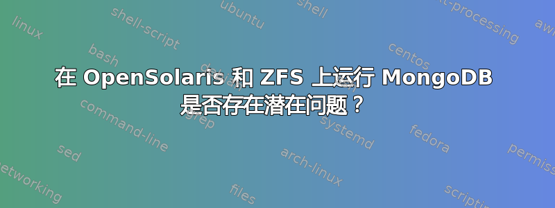 在 OpenSolaris 和 ZFS 上运行 MongoDB 是否存在潜在问题？