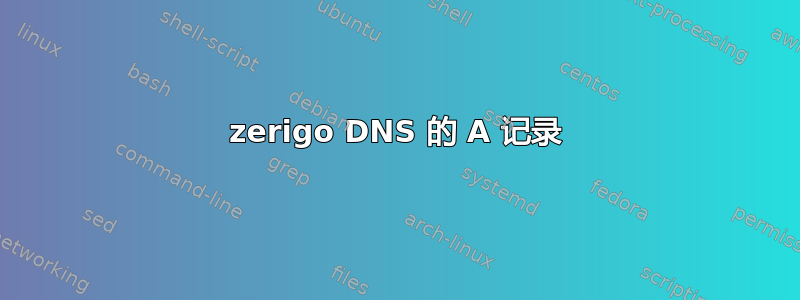 zerigo DNS 的 A 记录