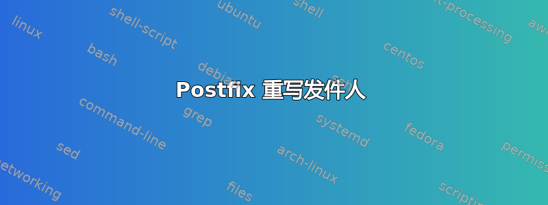 Postfix 重写发件人