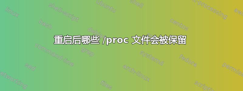 重启后哪些 /proc 文件会被保留