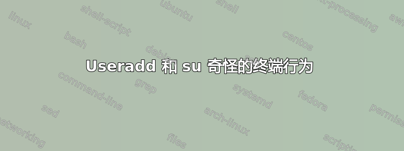 Useradd 和 su 奇怪的终端行为