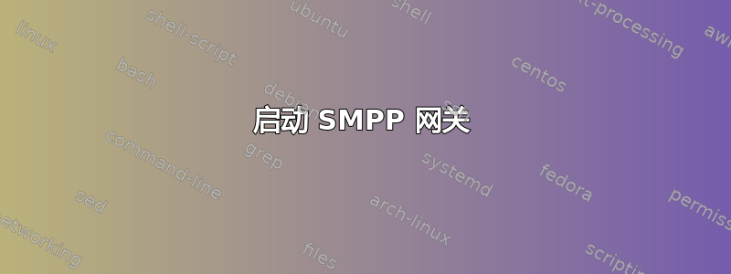 启动 SMPP 网关