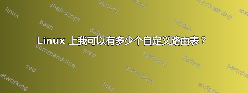 Linux 上我可以有多少个自定义路由表？