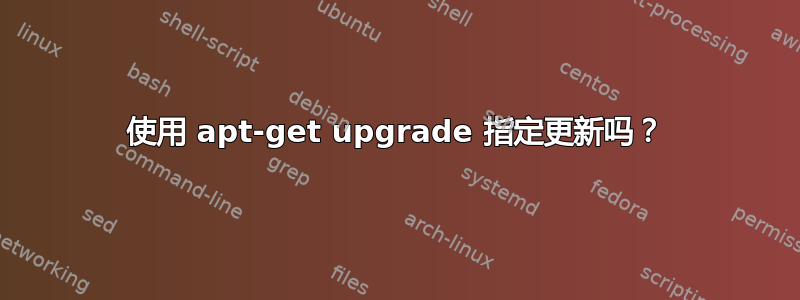 使用 apt-get upgrade 指定更新吗？