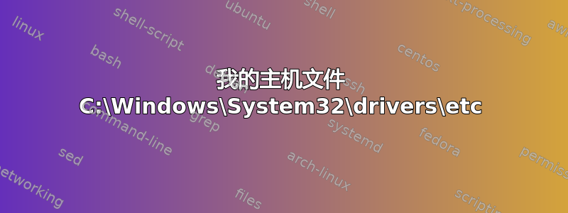 我的主机文件 C:\Windows\System32\drivers\etc