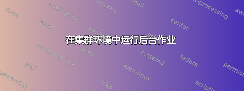 在集群环境中运行后台作业