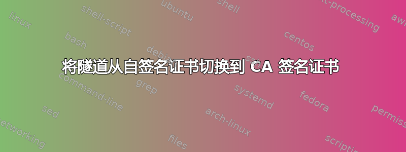 将隧道从自签名证书切换到 CA 签名证书