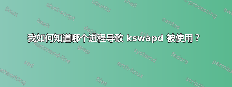 我如何知道哪个进程导致 kswapd 被使用？