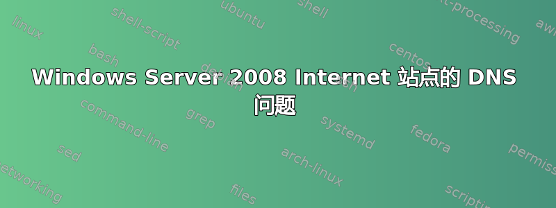 Windows Server 2008 Internet 站点的 DNS 问题