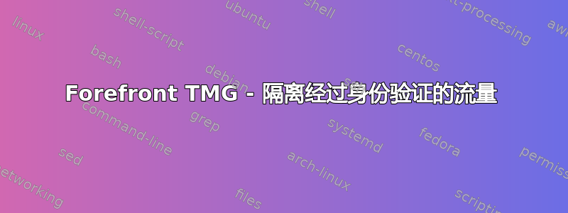 Forefront TMG - 隔离经过身份验证的流量