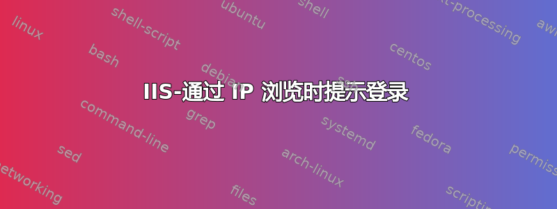 IIS-通过 IP 浏览时提示登录