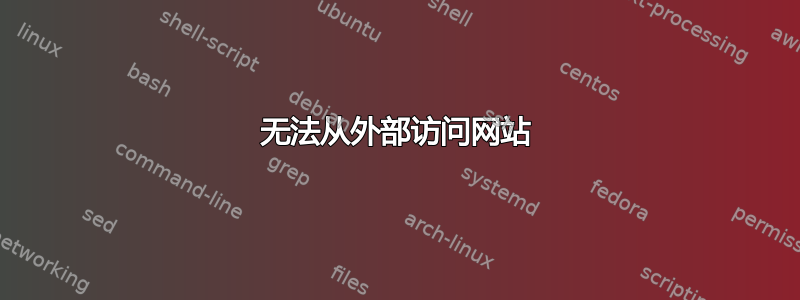 无法从外部访问网站