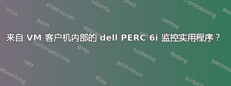 来自 VM 客户机内部的 dell PERC 6i 监控实用程序？