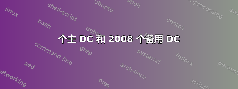 2000 个主 DC 和 2008 个备用 DC