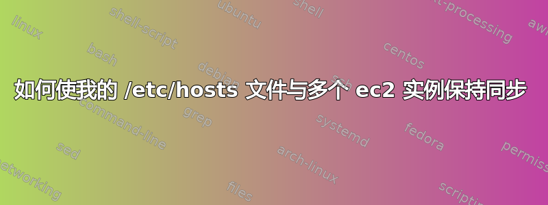 如何使我的 /etc/hosts 文件与多个 ec2 实例保持同步