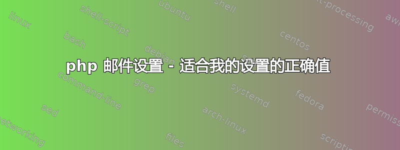 php 邮件设置 - 适合我的设置的正确值