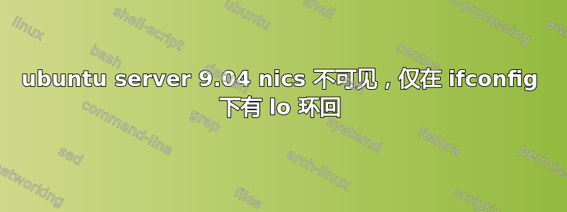 ubuntu server 9.04 nics 不可见，仅在 ifconfig 下有 lo 环回