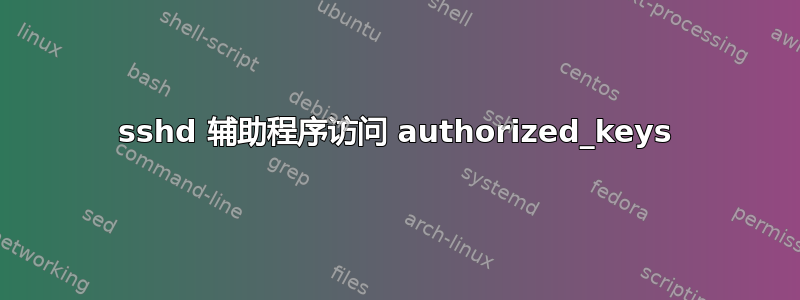 sshd 辅助程序访问 authorized_keys