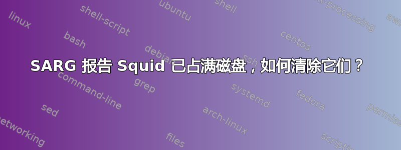 SARG 报告 Squid 已占满磁盘，如何清除它们？