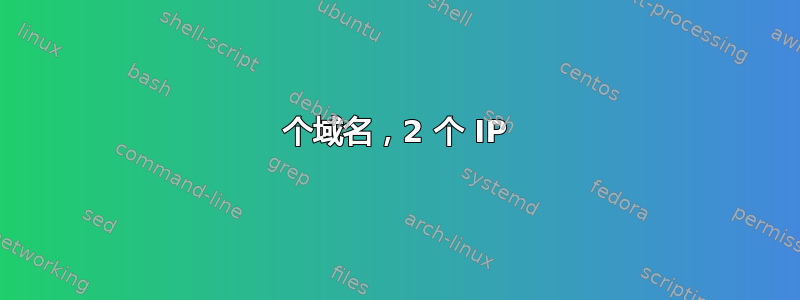 1 个域名，2 个 IP 