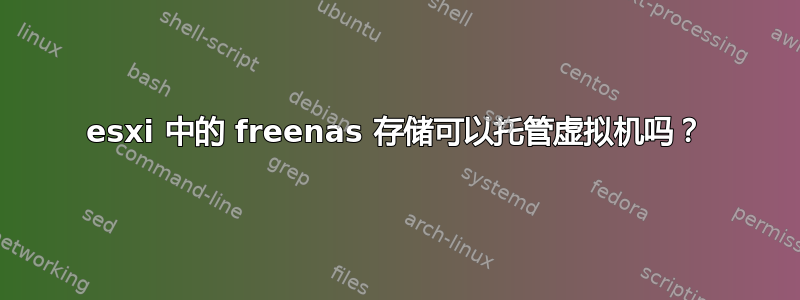 esxi 中的 freenas 存储可以托管虚拟机吗？