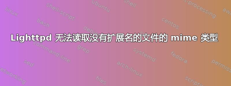 Lighttpd 无法读取没有扩展名的文件的 mime 类型