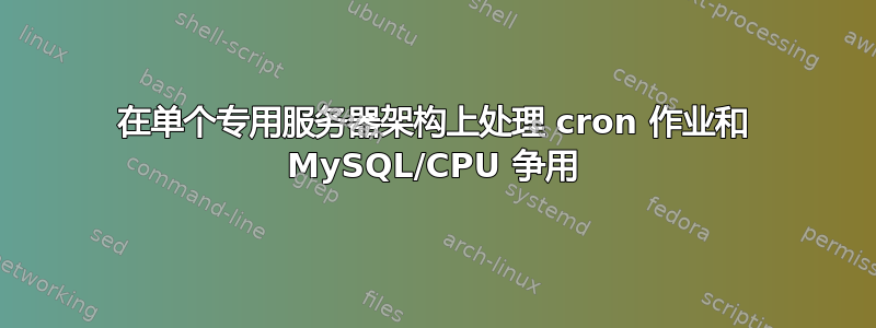 在单个专用服务器架构上处理 cron 作业和 MySQL/CPU 争用