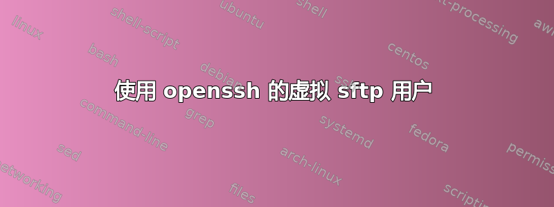 使用 openssh 的虚拟 sftp 用户