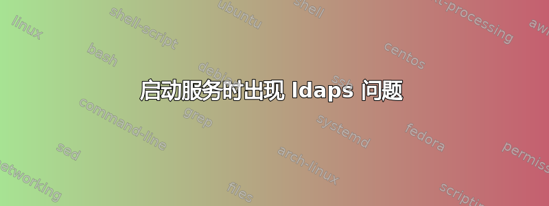 启动服务时出现 ldaps 问题