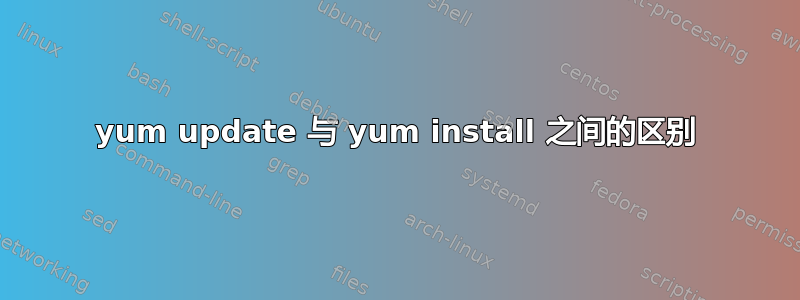 yum update 与 yum install 之间的区别