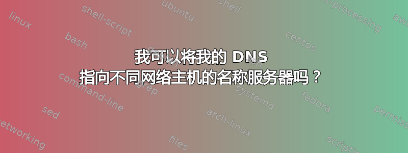 我可以将我的 DNS 指向不同网络主机的名称服务器吗？