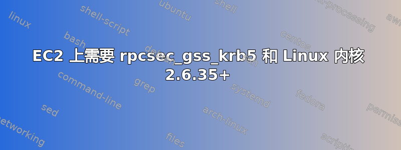 EC2 上需要 rpcsec_gss_krb5 和 Linux 内核 2.6.35+